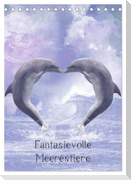 Fantasievolle Meerestiere (Tischkalender 2024 DIN A5 hoch), CALVENDO Monatskalender