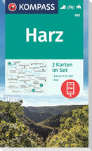 KOMPASS Wanderkarten-Set 450 Harz (2 Karten) 1:50.000