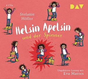 Stefanie Höfler / Anke Kuhl / Eva Mattes / Harald Krewer. Helsin Apelsin und der Spinner - Ungekürzte Lesung mit Eva Mattes (4 CDs). Der Audio Verlag, 2020.