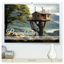 Baumhäuser - Traumhafte Luftschlösser (hochwertiger Premium Wandkalender 2024 DIN A2 quer), Kunstdruck in Hochglanz