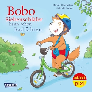 Osterwalder, Markus. Maxi Pixi 486: VE 5: Bobo Siebenschläfer kann schon Rad fahren (5 Exemplare). Carlsen Verlag GmbH, 2025.