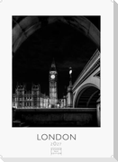 London schwarz-weiss Kalender 2027 - Wandkalender | Fotokalender England 59x42cm Grosses Format - Perfekt für Liebhaber London & Geschenkidee