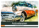 Autoveteranen - kunstvoll inszeniert (Tischkalender 2024 DIN A5 quer), CALVENDO Monatskalender