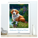 Liebenswerte Hunde und Katzen (hochwertiger Premium Wandkalender 2024 DIN A2 hoch), Kunstdruck in Hochglanz