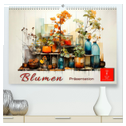 Blumen Präsentation (hochwertiger Premium Wandkalender 2025 DIN A2 quer), Kunstdruck in Hochglanz
