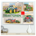 Traktoren - mein Kalender (hochwertiger Premium Wandkalender 2024 DIN A2 quer), Kunstdruck in Hochglanz