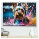 Splash - Hunde im Farbrausch (hochwertiger Premium Wandkalender 2025 DIN A2 quer), Kunstdruck in Hochglanz