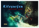 Kitesurfen extrem cool (Wandkalender 2024 DIN A2 quer), CALVENDO Monatskalender