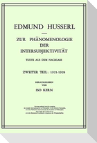 Zur Phänomenologie der Intersubjektivität