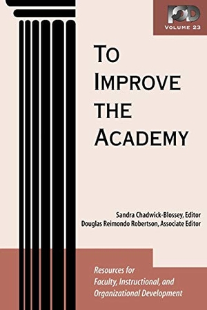 Chadwick-Blosse / Robertson. To Improve Academy Vol 23. John Wiley & Sons, 2004.
