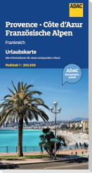 ADAC Urlaubskarte Provence, Französiche Alpen, Cote d'Azur 1:300.000