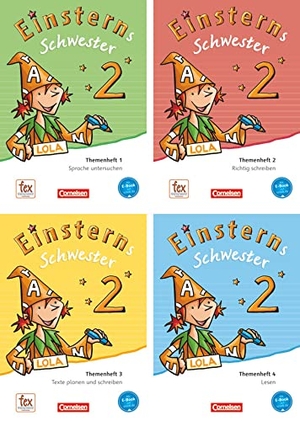 Bauer, Roland / Dreier-Kuzuhara, Daniela et al. Einsterns Schwester - Sprache und Lesen 2. Schuljahr. Themenhefte 1-4 und Projektheft mit Schuber. Leihmaterial - Themenhefte 1-4 und Projektheft mit Schuber - Leihmaterial. Cornelsen Verlag GmbH, 2015.