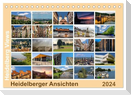 Heidelberg Views - Heidelberger Ansichten (Tischkalender 2024 DIN A5 quer), CALVENDO Monatskalender