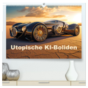 Utopische KI-Boliden (hochwertiger Premium Wandkalender 2025 DIN A2 quer), Kunstdruck in Hochglanz