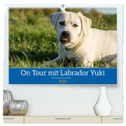 On Tour mit Labrador Yuki (hochwertiger Premium Wandkalender 2024 DIN A2 quer), Kunstdruck in Hochglanz