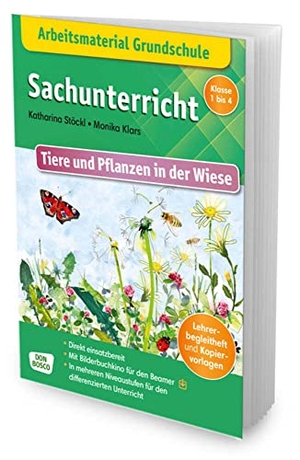 Stöckl-Bauer, Katharina. Arbeitsmaterial Grundschule. Sachunterricht: Tiere und Pflanzen in der Wiese - Lehrerbegleitheft und Kopiervorlagen. In mehreren Niveaustufen für den differenzierten Unterricht. Für Klasse 1-4. Direkt einsatzbereit. Inkl. Bilderbuchkino für den Beamer.. Don Bosco Medien GmbH, 2020.