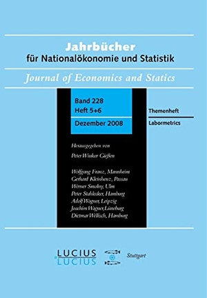 Bellmann, Lutz / Wolfgang Franz et al (Hrsg.). Labormetrics - Sonderausgabe Heft 5+6/Bd. 228 (2008) Jahrbücher für Nationalökonomie und Statistik. De Gruyter Oldenbourg, 2009.