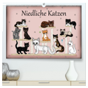 Niedliche Katzen (hochwertiger Premium Wandkalender 2024 DIN A2 quer), Kunstdruck in Hochglanz