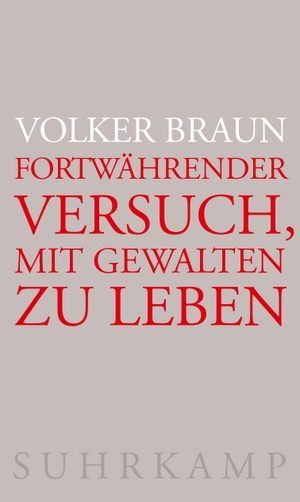 Braun, Volker. Fortwährender Versuch, mit Gewalten zu leben. Suhrkamp Verlag AG, 2024.