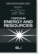 Topics in Energy and Resources