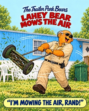 42. The Trailer Park Bears - Lahey Bear Mows the Air. Independently published, 2026.
