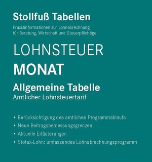 Tabelle, Lohnsteuer 2026 Monat Sonderausgabe Juli - Allgemeine Tabelle. Stollfuß Verlag, 2026.