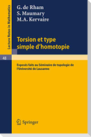 Torsion et Type Simple d'Homotopie