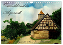 Deutschland in Aquarell (Wandkalender 2024 DIN A4 quer), CALVENDO Monatskalender