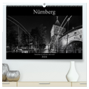 Nürnberg - Ansichten in schwarz und weiß (hochwertiger Premium Wandkalender 2024 DIN A2 quer), Kunstdruck in Hochglanz