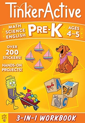 Le Du, Nathalie / Megan Hewes Butler. Tinkeractive Pre-K 3-In-1 Workbook - Math, Science, English Language Arts. Odd Dot, 2023.