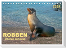 Robben - überall zuhause (Tischkalender 2024 DIN A5 quer), CALVENDO Monatskalender