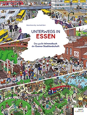Kemner, Melanie. Unterwegs in Essen - Das große Wimmelbuch der Essener Stadtlandschaft. Klartext Verlag, 2021.