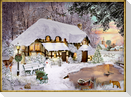 A4-Wand-Adventskalender - Winterliches Cottage