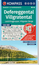 KOMPASS Wanderkarte 45 Defereggental, Villgratental, Lasörlinggruppe, Villgrater Berge 1:50.000