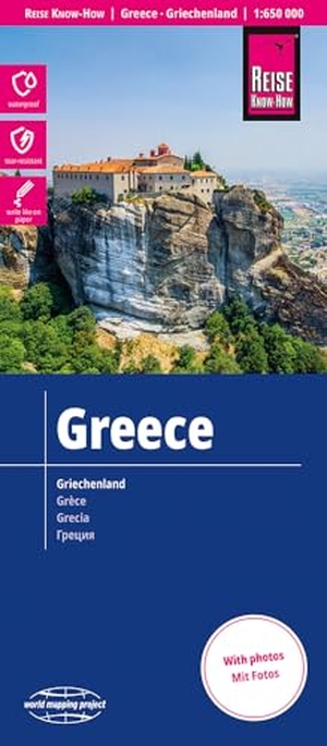 Reise Know-How Landkarte Griechenland / Greece (1:650.000) - reiß- und wasserfest (world mapping project). Reise Know-How Rump GmbH, 2024.