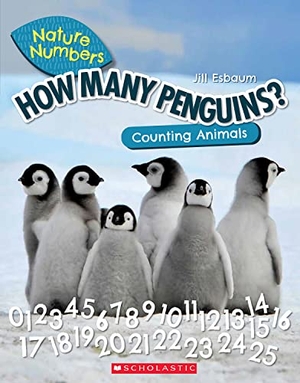 Esbaum, Jill. How Many Penguins?: Counting Animals (Nature Numbers). Scholastic Inc., 2022.
