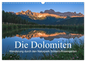 Die Dolomiten - Wanderung durch den Naturpark Schlern-Rosengarten (Wandkalender 2025 DIN A3 quer), CALVENDO Monatskalender