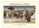 Elefanten in Afrika - Die mit den großen Ohren (Wandkalender 2024 DIN A3 quer), CALVENDO Monatskalender