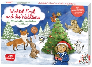 Gerleit, Annegret. Wichtel Emil und die Waldtiere. 24 Geschichten zum Vorlesen im Advent. Für Kinder von 3 bis 6 - Mit 24 Vorlesekarten und 24 ausgestanzten Motiven zum Aufhängen. Kurze Wichtelgeschichten für die Wartezeit aufs Weihnachtsfest. Don Bosco Medien GmbH, 2025.
