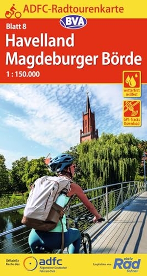 Allgemeiner Deutscher Fahrrad-Club e.V. / BVA BikeMedia GmbH (Hrsg.). ADFC-Radtourenkarte 8 Havelland Magdeburger Börde 1:150.000, reiß- und wetterfest, E-Bike geeignet, GPS-Tracks Download. BVA Bielefelder Verlag, 2021.
