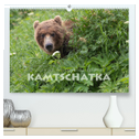 Aug in Aug mit den Braunbären in Kamtschatka (hochwertiger Premium Wandkalender 2025 DIN A2 quer), Kunstdruck in Hochglanz