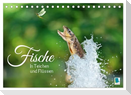 Fische in Teichen und Flüssen (Tischkalender 2025 DIN A5 quer), CALVENDO Monatskalender