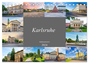 Meutzner, Dirk. Karlsruhe Impressionen (Tischkalender 2024 DIN A5 quer), CALVENDO Monatskalender - Die Stadt Karlsruhe festgehalten auf zwölf wunderschönen Bildern. Calvendo, 2023.