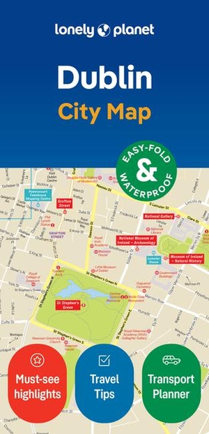 Lonely Planet Dublin City Map. Lonely Planet, 2024.