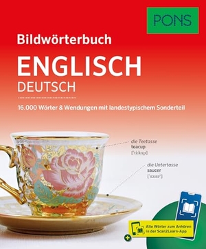 PONS Bildwörterbuch Englisch - 16.000 Wörter und Wendungen mit landestypischem Sonderteil und Scan2Learn-App. Pons Langenscheidt GmbH, 2025.