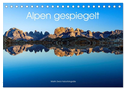 Alpen gespiegelt (Tischkalender 2024 DIN A5 quer), CALVENDO Monatskalender