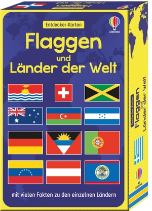 Entdecker-Karten: Flaggen und Länder der Welt - mit vielen Fakten zu den einzelnen Ländern - Karten-Set für Kinder ab 7 Jahren. Usborne Verlag, 2024.