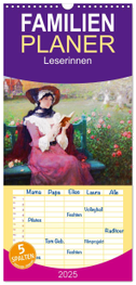 Familienplaner 2025 - Leserinnen mit 5 Spalten (Wandkalender, 21 x 45 cm) CALVENDO