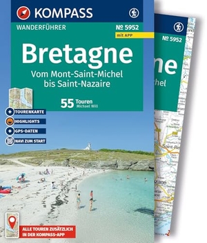 Will, Michael. KOMPASS Wanderführer Bretagne, vom Mont-Saint-Michel bis Saint-Nazaire, 55 Touren mit Extra-Tourenkarte - mit Touren und GPS-Daten in der KOMPASS-App. Kompass Karten GmbH, 2026.
