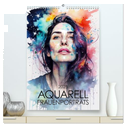 Aquarell-Frauenporträts (hochwertiger Premium Wandkalender 2025 DIN A2 hoch), Kunstdruck in Hochglanz
